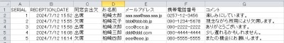 返信データ全件リスト