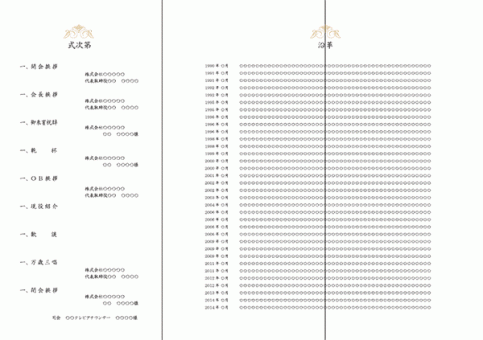 創立周年記念祝賀会式次第